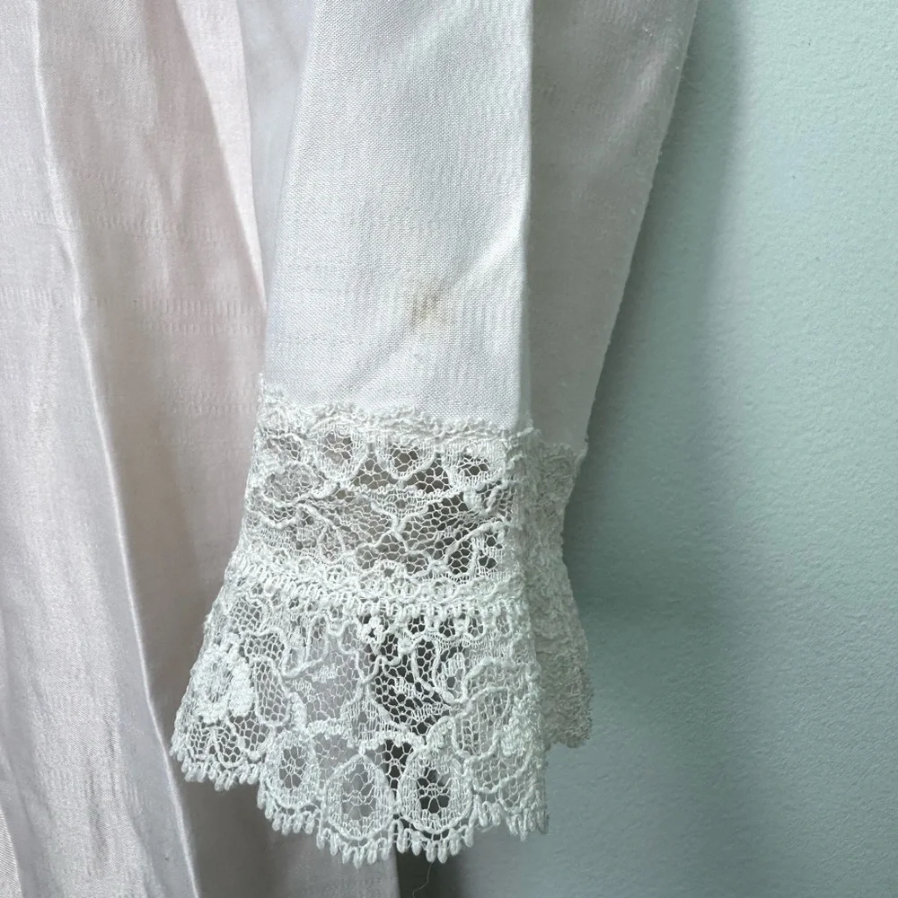 Vintage Christian Dior Lingerie Pale Pink Satin and Lace Nightgown - Picture 6 of 10